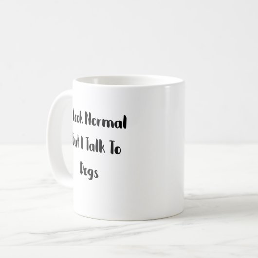 Ich spreche mit Hunden - Hundemutter-Tasse Kaffeetasse (Vorderseite Links)