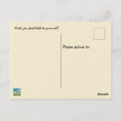 Ich spreche mit meiner Katze | Funny Custom Postkarte (Rückseite)