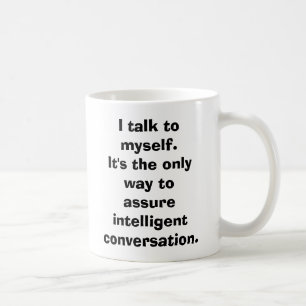 Ich spreche mit mich kaffeetasse