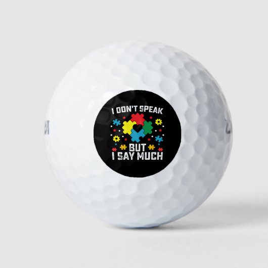 Ich spreche nicht, aber ich sage viel Aufklärung ü Golfball (Vorderseite)