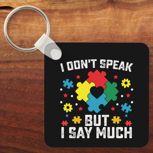 Ich spreche nicht, aber ich sage viel Aufklärung ü Schlüsselanhänger (Vorderseite)