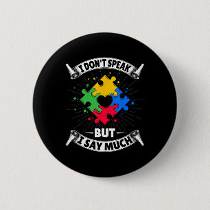 Ich spreche nicht, aber ich sage viel - Autismus A Button