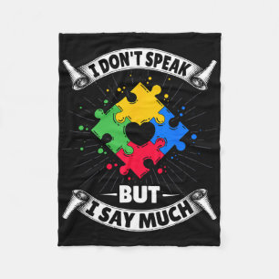 Ich spreche nicht, aber ich sage viel - Autismus A Fleecedecke