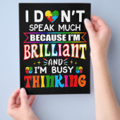 Ich spreche nicht viel brillante Autismus Autistik Flyer (Hand)