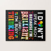 Ich spreche nicht viel brillante Autismus Autistik Puzzle (Horizontal)