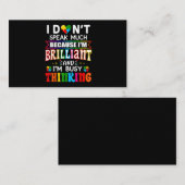 Ich spreche nicht viel brillante Autismus Autistik Visitenkarte (Vorne/Hinten)