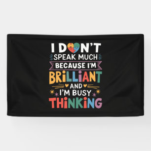 Ich spreche nicht viel brillantes Autismus Autist Banner