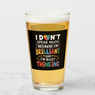 Ich spreche nicht viel brillantes Autismus Autist Glas