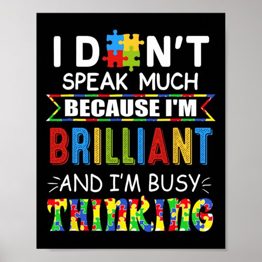 Ich spreche nicht viel, ich bin brillant, ich bin poster (Vorne)