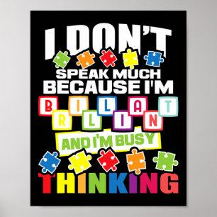 Ich spreche nicht viel, weil ich brilliant bin - A Poster