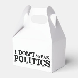 Ich spreche nicht von Politik Geschenkschachtel