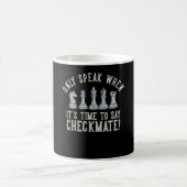 Ich spreche nur Checkmate Funny Chess Kaffeetasse (Mittel)