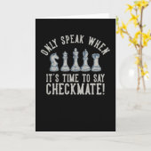 Ich spreche nur Checkmate Funny Chess Karte (Gelbe Blume)