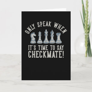 Ich spreche nur Checkmate Funny Chess Karte