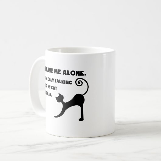 Ich spreche nur mit meiner Katze Kaffeetasse (Vorderseite Links)