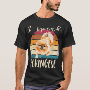 Ich spreche Pekingese Retro Vintage lustige Hausti T-Shirt