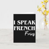 Ich spreche Pommes frites Karte (Gelbe Blume)