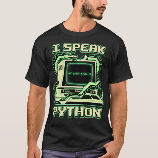 Ich spreche Python-Software T-Shirt (Vorderseite)