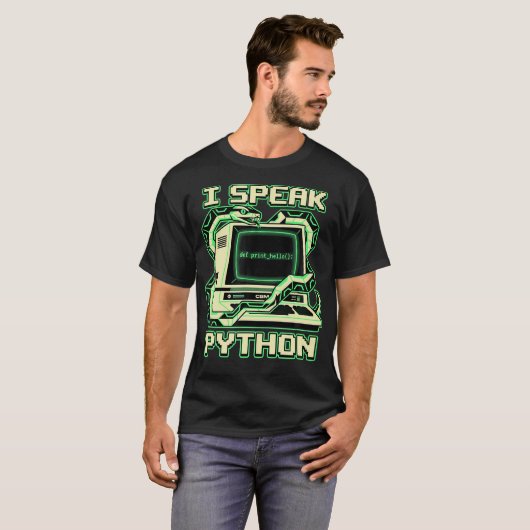 Ich spreche Python-Software T-Shirt (Vorne ganz)