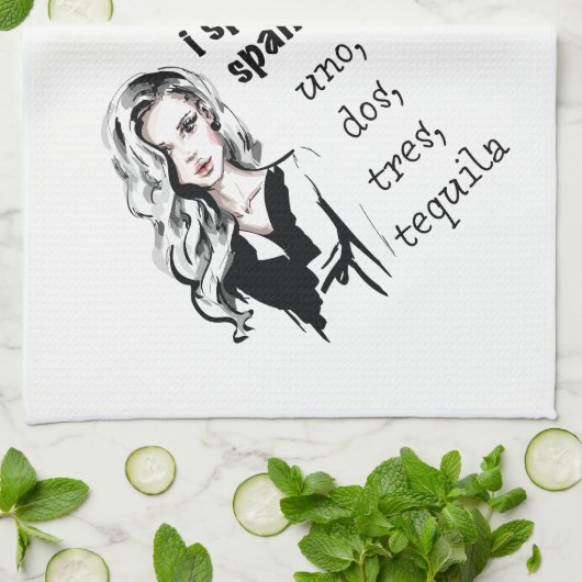 Ich spreche Spanisch Geschirrtuch (Gefaltet)