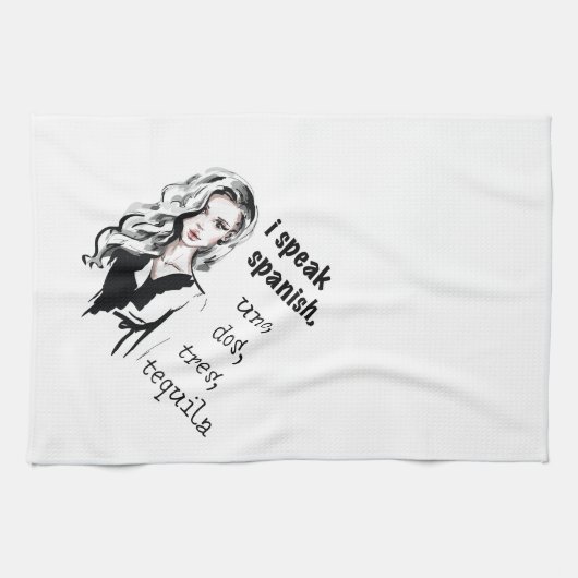 Ich spreche Spanisch Geschirrtuch (Horizontal)