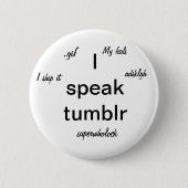 Ich spreche tumblr button (Vorderseite)