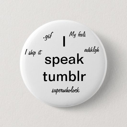 Ich spreche tumblr button (Vorderseite)
