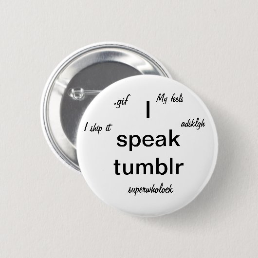 Ich spreche tumblr button (Vorne & Hinten)