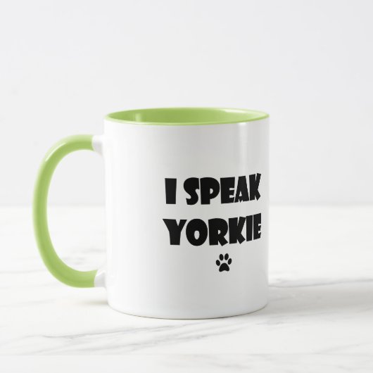 Ich spreche Yorkie Tasse (Links)