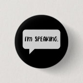 Ich spreche Zitat Button (Vorderseite)