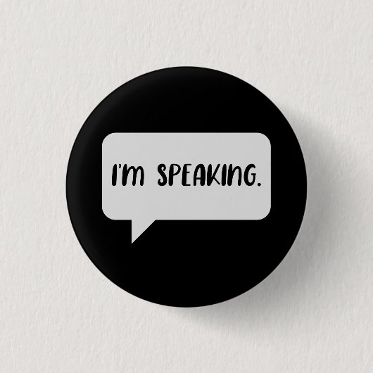 Ich spreche Zitat Button (Vorderseite)