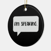 Ich spreche Zitat Keramik Ornament (Links)