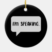Ich spreche Zitat Keramik Ornament (Hinten)