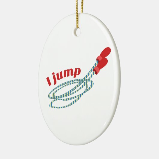 Ich springe keramikornament (Links)