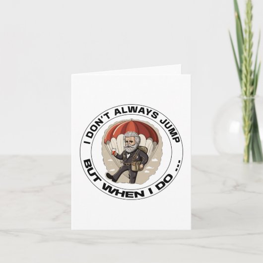 Ich springe nicht immer, aber wenn ich das tue - e karte (Vorderseite)