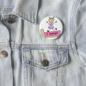Ich springe Stickfigur Knopf Button (Beispiel)
