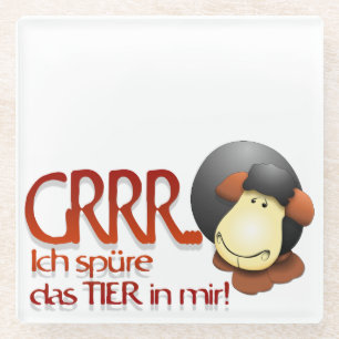 Ich spüre das Tier in mir! Glasuntersetzer