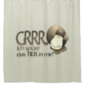 "Ich spüre das Tier in mir" in Sepia Duschvorhang (Vorderseite)