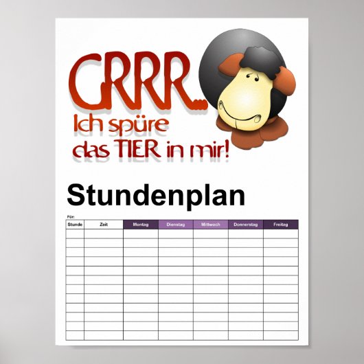 Ich spüre das Tier in mir! Poster (Vorne)