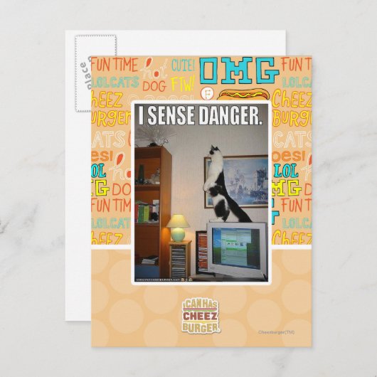 Ich spüre Gefahr Postkarte (Vorne/Hinten)