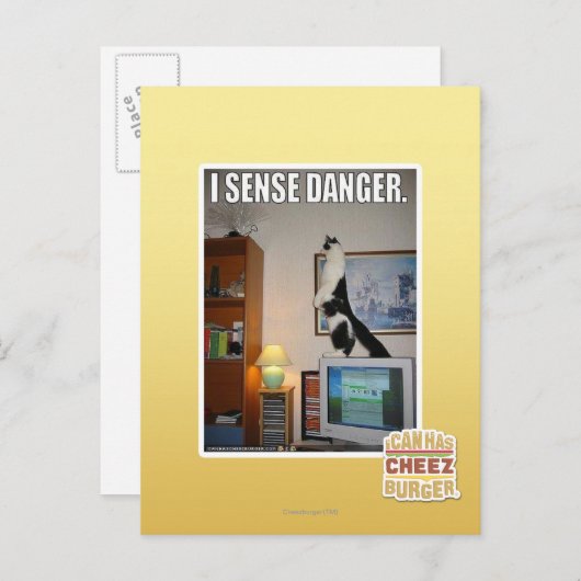 Ich spüre Gefahr Postkarte (Vorne/Hinten)