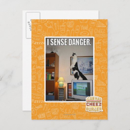 Ich spüre Gefahr Postkarte (Vorne/Hinten)