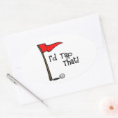 Ich Stach das - Golf Ovaler Aufkleber (Umschlag)