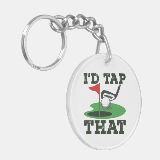 Ich Stach den Golf Putting Schlüsselanhänger (Vorderseite links)