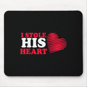 Ich stahl sein Herz Tee Valentinstag Paare Mousepad