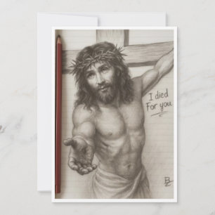 Ich starb für dich feiertagskarte