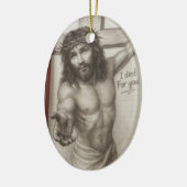 Ich starb für dich keramik ornament (Links)