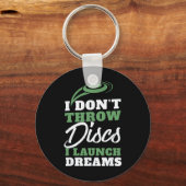 Ich starte Träume Lustige Disc-Golf-Quote  Schlüsselanhänger (Vorderseite)