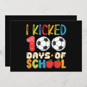 Ich startete 100 Tage Fußball Lover Einladung (Vorne/Hinten)