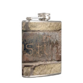 "Ich stecke fest" ein anderer Stein in der Wand Flachmann (Rechts)